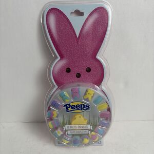 NEW~PEEPS PRESS-ON NAILS~16 PRESS-ON NAILS +  PEEPS SHAPED RING